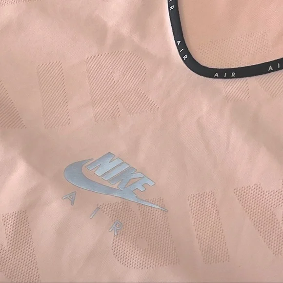 Nike Air Dri Fit Tank All Over Logo Running Top Coral Size Large - Picture 6 of 8